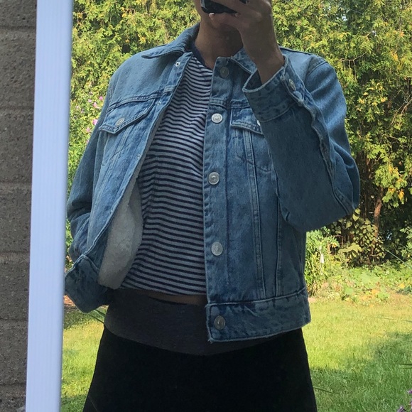 BNWT Zara denim coat with shearling interior - Picture 3 of 5